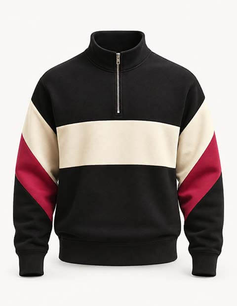 Design your own Custom Cotton Quarter-Zip Pullovers now