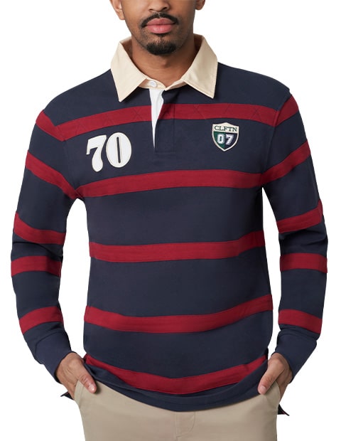 Gia Custom Long Sleeve Denim Collared Rugby Shirt CLIFTON