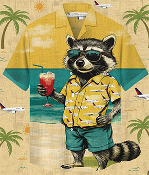 AI-generated Hawaiian shirt concept artwork